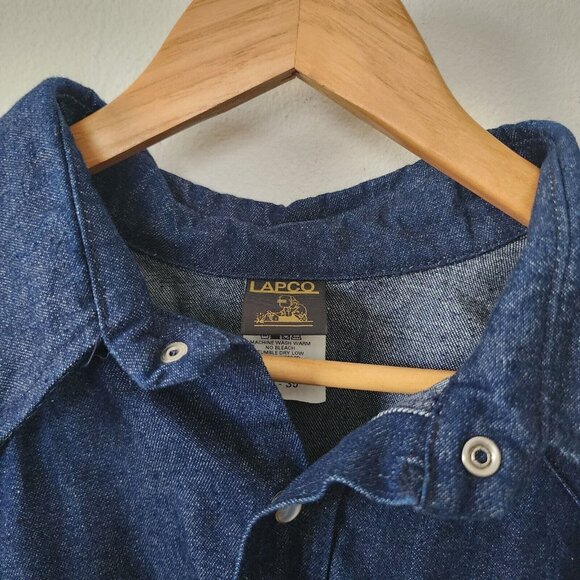 Lapco Denim Pearl Snap Utility Shirt 19-35 - Picture 3 of 6